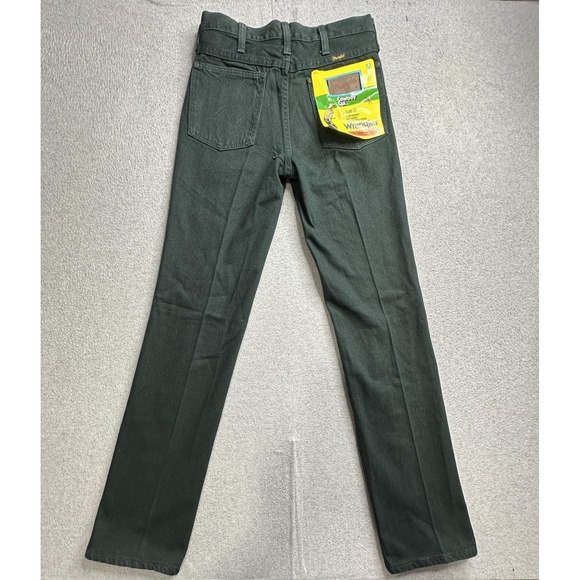 Vintage Wrangler Jeans Mens 28x34 Green Cowboy Cut Slim Fit Made USA 936GRL 90s